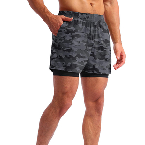 Shorts de bain à cordon de serrage imprimés décontractés pour la plage, shorts de sport personnalisés pour hommes, entraînement, fitness, course à pied, gym, compression - Product Image 3