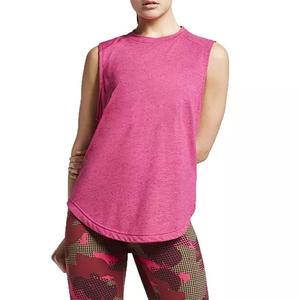 Camisetas sin mangas con logotipo personalizado para mujer, tejido de punto suelto fino transpirable con decoración de plumas, diseño informal teñido liso, tamaño personalizado - Product Image 2