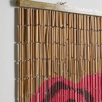 100% écologique Rose bambou perlé rideau pour fenêtre porte couverture chambre diviseur nuances maison hôtel station décoration