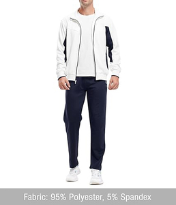 Conjunto Deportivo de Alta Calidad con Chaqueta con Cierre y Pantalones Deportivos, Diseño Ecológico y Elegante en Dos Tonos, Conjuntos Deportivos para Hombre - Product Image 3