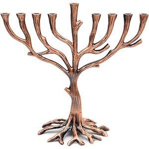 Menorah Hanukkah Candle Holder Brass Antique Finished Metal Aluminium 9 Menorah Candle Holder <b>Decorative</b> - Product Image 6