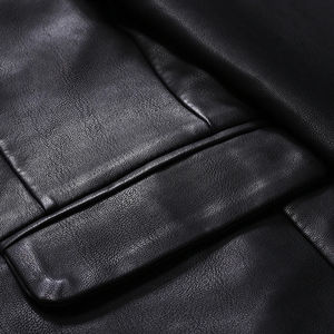 Ventes chaudes, nouvelle conception, imperméable, respirant, coupe-vent, logo personnalisé, veste en cuir et toile décontractée pour hommes - Product Image 5