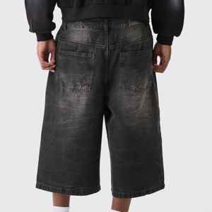 กางเกงยีนส์ขาสั้นทรงหลวมสไตล์วินเทจคุณภาพสูงสำหรับผู้ชาย รุ่นปี 2026 - Product Image 3