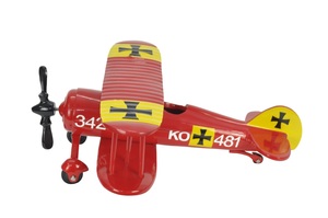 Modelo de Avión Biplano Boeing Rojo con Hélice Negra, Soporte OEM, Modelos a Escala Decorativos, Artesanía en Metal, Recuerdo, Regalo - Product Image 2