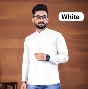 Vêtements ethniques de taille courte Kurta traditionnelle de créateur pour hommes pour les fêtes de festivals et l'utilisation quotidienne pour les tenues indiennes et pakistanaises 2025 - Product Image 1