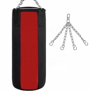 Kick Boxing MMA Training Sports Genuine Leather Punching Bags / High Quality Leather Heavy Punching Bags For Sale - Product Image 2