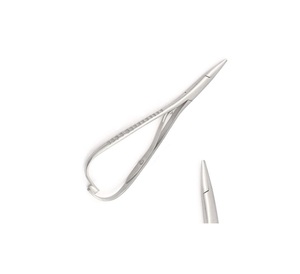 Pinza Portaagujas Mathieu de Acero Inoxidable Quirúrgico, Tipo Alicates con Bloqueo de Trinquete, Instrumentos Médicos para Sutura - Product Image 3