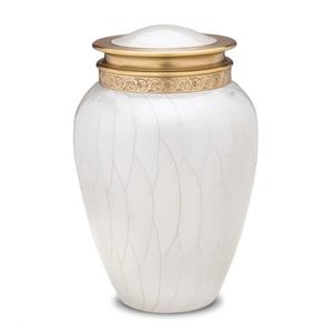 Urna Funeraria Clásica de Mármol Blanco para Cenizas Humanas, Capacidad Personalizada, Apta para Cenizas, Logotipo Personalizado Impreso - Product Image 1