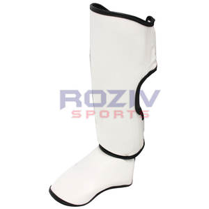 Espinilleras de Piel Sintética de Alta Calidad con Diseño de Logotipo Personalizado para Muay Thai, MMA, Kick Boxing - Protectoras y Suaves - Product Image 3