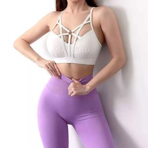 Nouvel ensemble de yoga confortable et respirant pour femmes, deux pièces, leggings de sport et haut de soutien-gorge de sport assorti, ensembles deux pièces - Product Image 6