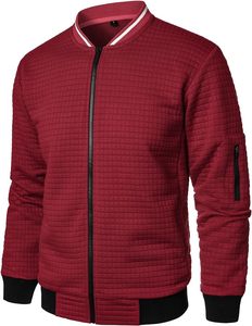 ATLANTIC, chaqueta de bombardero acolchada ligera informal para hombre, cierre de cremallera, puños acanalados, bolsillo de manga útil, respetuoso con el medio ambiente - Product Image 1