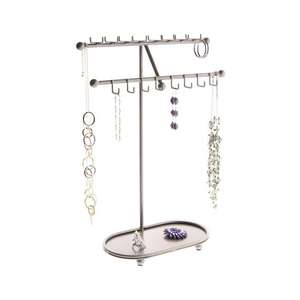 Porte-bijoux décoratif en fil d'acier inoxydable tendance à vendre Support en métal design avec support à bijoux fini or rose - Product Image 5