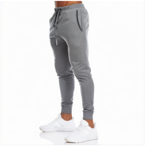 Pantalons de survêtement en molleton lourd pour homme de haute qualité, personnalisés, en coton et polyester, avec logo à mi-taille, vente en gros BD - Product Image 1
