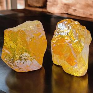 Cristal brut en vrac de pierre brute de Quartz d'aura jaune naturel pour l'équilibre d'énergie de guérison de Chakra de Reiki en gros pour la décoration - Product Image 2