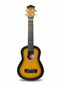 Ukulele soprano vintage SOLOBEAT Sunburst en acajou, 4 cordes en nylon, pour étudiants et débutants, finition vernie polie - Product Image 5