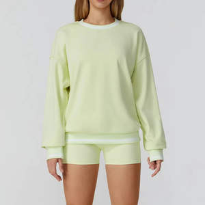 Sudadera con capucha de bloque de color personalizada, Sudadera ligera y transpirable para deportes al aire libre, Sudadera de cuello redondo a prueba de viento y sin costuras - Product Image 5