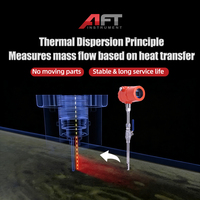 Low Pressure Drop Stainless Steel IP65 Neon Krypton RS485 Insertion Thermal Mass Flow Meter for Large Pipe Air Flow Power Plant