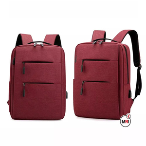 Sac à dos unisexe classique pour ordinateur portable, logo personnalisé, randonnée simple et étanche, avec doublure en Oxford et fermeture à glissière en nylon - Product Image 2