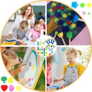 Bview Art 18 pièces couleur éponge brosse enfants peinture éponge brosse ensemble pour <span class=keywords><strong>dessin</strong></span> artisanat céramique bricolage - Product Image 6