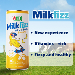 El más vendido de Milkfizz Banana 250ml de Milk & Soda High Energy OEM ODM Personalizable Low MOQ Muestra gratis Certificación completa - Product Image 5