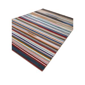 Indusbar Blue Flat Weaves Wool <b>Rugs</b> Handmade Striped Abstract Rectangle Jute <b>Rugs</b> for Home for Hallway Room <b>Bedside</b>-Model - Product Image 2