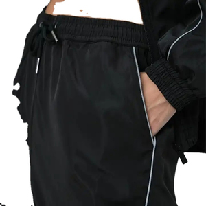 Conjunto Deportivo de Mujer con Cremallera, Chaqueta Cortavientos de Nailon, Conjunto de Sudadera con Capucha y Pantalones Reflectantes, 2 Piezas, 2025 - Product Image 3