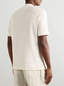 เสื้อยืดผู้ชายเนื้อผ้าหรูหราสีทึบแขนสั้นแบบลำลองเสื้อยืดถักแบบ100% กำหนดเองสินค้าออกใหม่ - Product Image 4