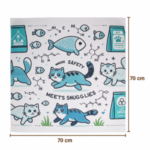 Self Adhesive Polyester Cat <b>Nail</b> Trim <b>Wrap</b> 70x70cm Anti Scratch Grooming Care Custom Printing - Product Image 3