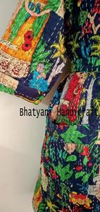 Handmade Cotton Quilted Frida Khalo Inspired Robe Winter Beach Wear <b>House</b> <b>Coat</b> Gift <b>for</b> Bridesmaids Her Direct From Manufacturer - Product Image 3