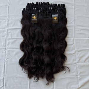 Pelo de visón de grado 11A de alta calidad, cutícula virgen alineada, paquete de pelo de templo indio, onda Natural, precio al por mayor, crudo sin procesar - Product Image 2