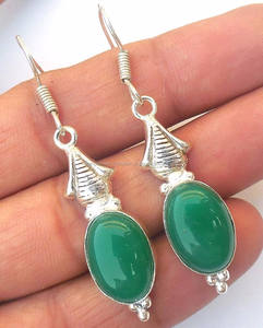 Qualité supérieure Cornaline Forme Ronde Gemmes Dangle Boucle D'oreille Conception De Goutte 925 Argent Lunette Ensemble Pour Boucle D'oreille Bijoux - Product Image 5