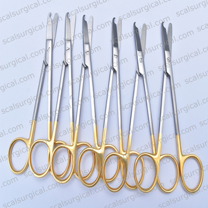 Tijera alemana de goma de acero inoxidable, tijeras angulares de borde de sierra, tijera de operación médica de acero inoxidable - Product Image 2