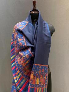 Kashmiri <b>Shawl</b> with Full Hand Embroidery Premium Wool Stylish Winter Wear for <b>Ladies</b> and Gifting - Product Image 4