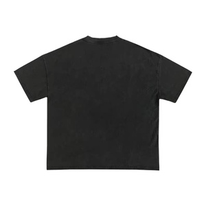 T-shirt surdimensionné à col rond en coton 100% vintage délavé à l'acide avec logo personnalisé pour homme, streetwear écologique - Product Image 1