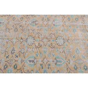 Vintage 5.5x8.5 ft Rug, Turkish Rug, <b>Yellow</b> Check <b>Wool</b> Rug - Product Image 5