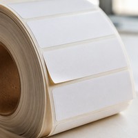 Rouleaux d'étiquettes en papier personnalisées, découpées à la forme, pour usage commercial, étiquettes de supermarché, autocollants adhésifs pour la vente au détail