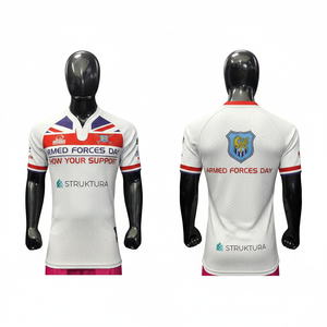 Camiseta de Rugby Deportiva Personalizada de 240 Gramos con Nuevo Diseño de Cuello, Transpirable, de Spandex y Poliéster - Product Image 5