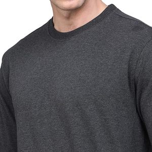 New Style Logo Custom <b>Fleece</b> Crewneck <b>Grey</b> Long Sleeve Blank <b>Mens</b> Sweatshirts customized design logo OEM - Product Image 2