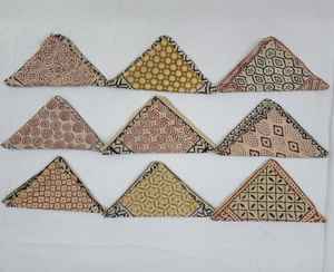 Ensemble de 9 bandanas en coton biologique imprimés à la main, foulards bohèmes, bandeau d'été, cravate pour le cou, accessoire pour cheveux, léger - Product Image 2