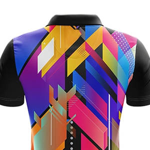 100% polos imprimés par coutume matériels de polyester/derniers polos de sublimation de douille courte de conception - Product Image 4