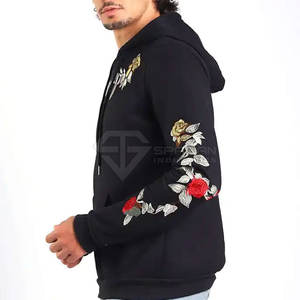 เสื้อฮู้ดดี้ปักลายผู้ชายดีไซน์ใหม่ ขายส่งราคาถูก บริการ OEM เสื้อฮู้ดดี้ปักลายดีไซน์ล่าสุด - Product Image 4