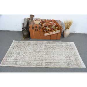 Tapis de 3,1 x 6,3 pieds, tapis vintage décoratif, tapis persan blanc - Product Image 2