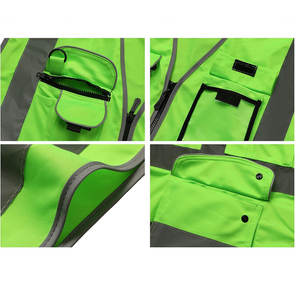Veste de sécurité personnalisée en usine Construction vêtements de travail d'hiver haute visibilité haute visibilité vêtements réflecteurs gilets de sécurité de signalisation - Product Image 3