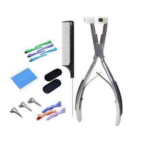 Outils d'extensions de cheveux pince pince outil pour micro anneau lien perle extensions de cheveux humains pince d'extension de cheveux en acier poli - Product Image 2