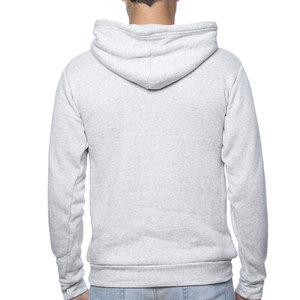 Sweat à capuche gris uni à manches longues en polaire pull à capuche décontracté sweat à capuche solide automne hiver hauts sweat à capuche de qualité - Product Image 3