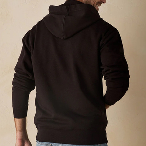 Fleece Quarter Zip Hoodie for Men Cotton Men's Hoodies Custom Sweatshirt With Hooded Mens Street Wear Hoodies - Product Image 6