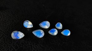 พลอยแฟซิส7X5mm พลอยสีรุ้งธรรมชาติสีขาวรูปทรงลูกแพร์สำหรับทำเครื่องประดับ - Product Image 5