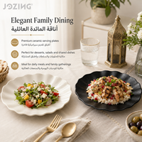 Assiette à dessert en céramique style américain festonnée de 7 pouces, durable et écologique, pour café, restaurant, hôtel - Vente en gros