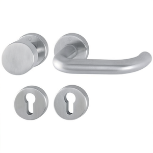Rosette Set for <b>Door</b> <b>Plates</b> Paris E58/42KV/42KVS/138Z Stainless Steel F69 U-shape PZ DIN Left/Right Flat D/K HOPPE Rosette - Product Image 3