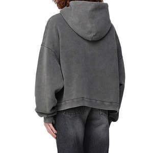 เสื้อมีฮู้ดผ้าคอตตอนโอเวอร์ไซส์สำหรับผู้ชายจาก Razer เสื้อฟลีซแบบเปิดไหล่หนาพิมพ์ลายนูนเลือกได้ตามต้องการ - Product Image 3